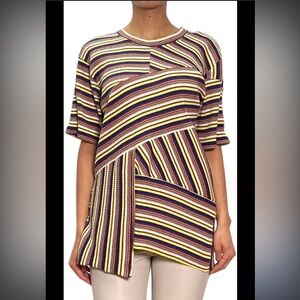 Marques Almeida X 7 For All Mankind Striped Scoop Neck T-Shirt